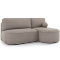 Corner sofa Elivosa R, sleeping function, Sola 18, beige, H93x220x144cm