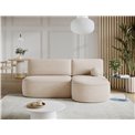 Corner sofa Elivosa R, sleeping function, Jarell 18, corduroy, beige, H93x220x144cm