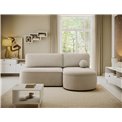 Corner sofa Elivosa R, sleeping function, Calmora 18, beige, H93x220x144cm