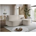 Corner sofa Elivosa R, sleeping function, Calmora 18, beige, H93x220x144cm