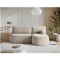 Corner sofa Elivosa R, sleeping function, Royal 18, boucle, beige, H93x220x144cm