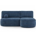 Corner sofa Elivosa R, sleeping function, Jarell 40, corduroy, dark blue, H93x220x144cm