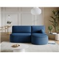 Corner sofa Elivosa R, sleeping function, Jarell 40, corduroy, dark blue, H93x220x144cm