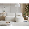 Corner sofa Elivosa R, sleeping function, Royal 01, boucle, white, H93x220x144cm
