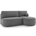 Corner sofa Elivosa R, sleeping function, Poco 04, grey, H93x220x144cm