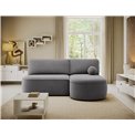 Corner sofa Elivosa R, sleeping function, Poco 04, grey, H93x220x144cm