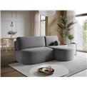 Corner sofa Elivosa R, sleeping function, Poco 04, grey, H93x220x144cm