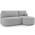 Corner sofa Elivosa R, sleeping function, Calmora 04, grey, H93x220x144cm
