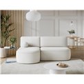 Corner sofa Elivosa L, sleeping function, Royal 01, boucle, white, H93x220x144cm