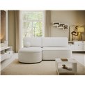 Corner sofa Elivosa L, sleeping function, Royal 01, boucle, white, H93x220x144cm