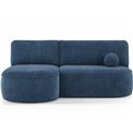 Corner sofa Elivosa L, sleeping function, Jarell 40, corduroy, dark blue, H93x220x144cm