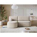 Corner sofa Elivosa L, sleeping function, Calmora 18, beige, H93x220x144cm