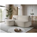 Corner sofa Elivosa L, sleeping function, Calmora 18, beige, H93x220x144cm