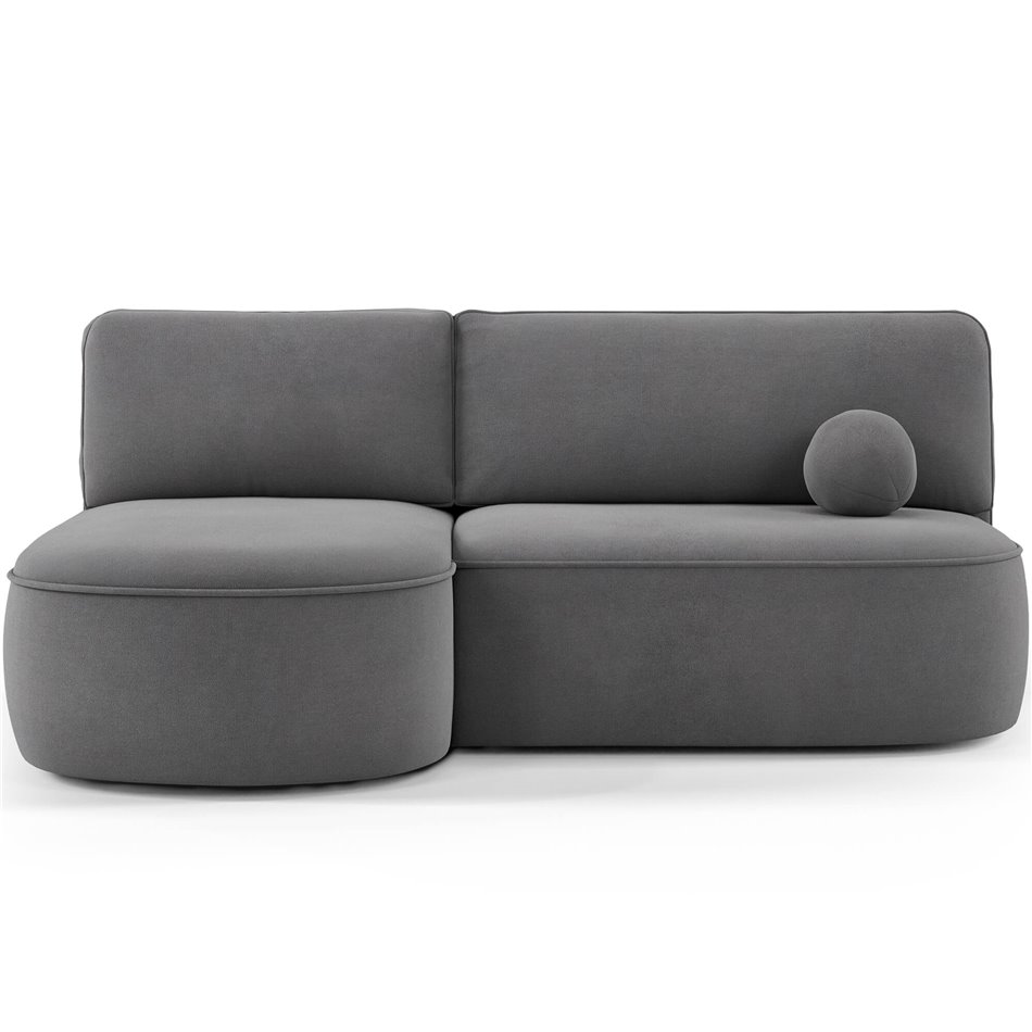 Corner sofa Elivosa L, sleeping function, Poco 04, grey, H93x220x144cm