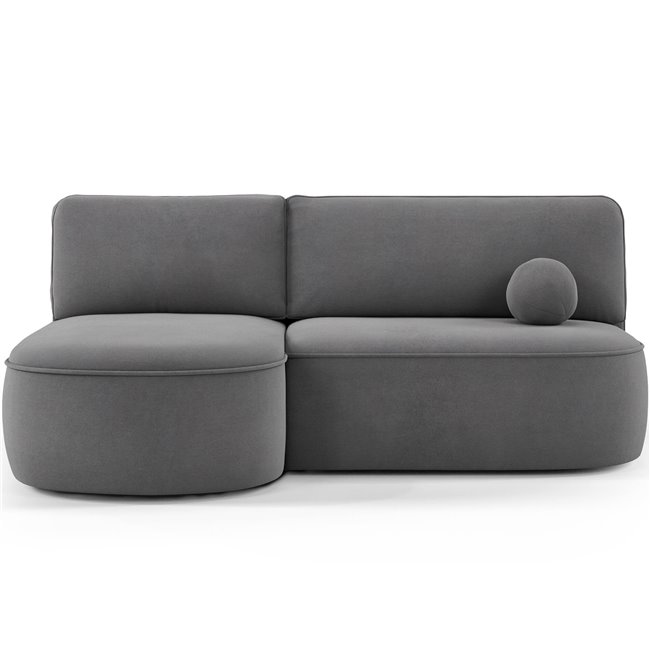 Corner sofa Elivosa L, sleeping function, Poco 04, grey, H93x220x144cm