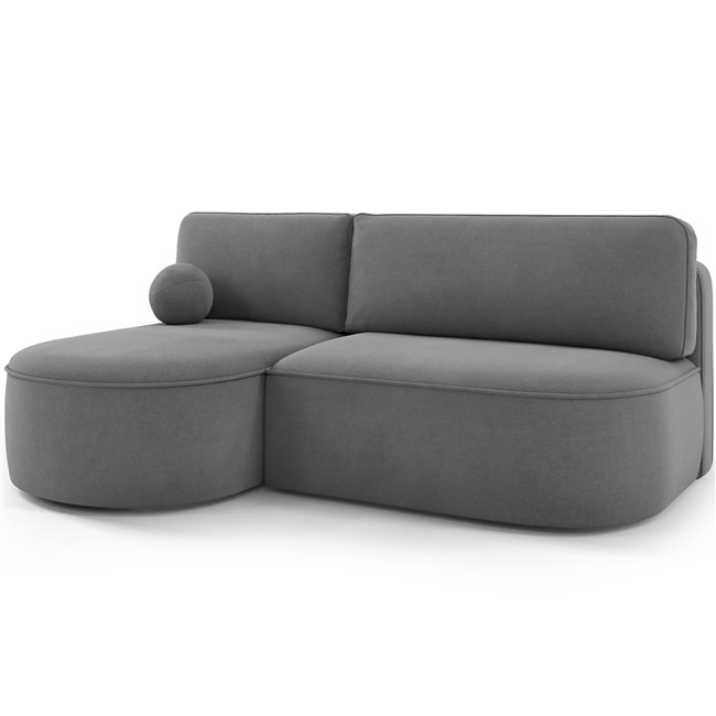 Corner sofa Elivosa L, sleeping function, Poco 04, grey, H93x220x144cm