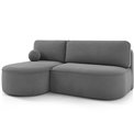 Corner sofa Elivosa L, sleeping function, Poco 04, grey, H93x220x144cm