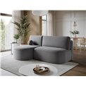 Corner sofa Elivosa L, sleeping function, Poco 04, grey, H93x220x144cm