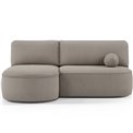 Corner sofa Elivosa L, sleeping function, Sola 18, beige, H93x220x144cm