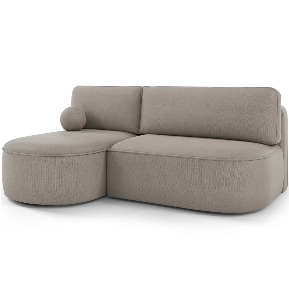 Corner sofa Elivosa L, sleeping function, Sola 18, beige, H93x220x144cm