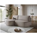 Corner sofa Elivosa L, sleeping function, Sola 18, beige, H93x220x144cm