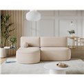 Corner sofa Elivosa L, sleeping function, Jarell 18, corduroy, beige, H93x220x144cm