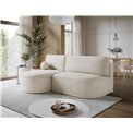 Corner sofa Elivosa L, sleeping function, Jarell 18, corduroy, beige, H93x220x144cm