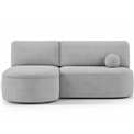 Corner sofa Elivosa L, sleeping function, Calmora 04, grey, H93x220x144cm