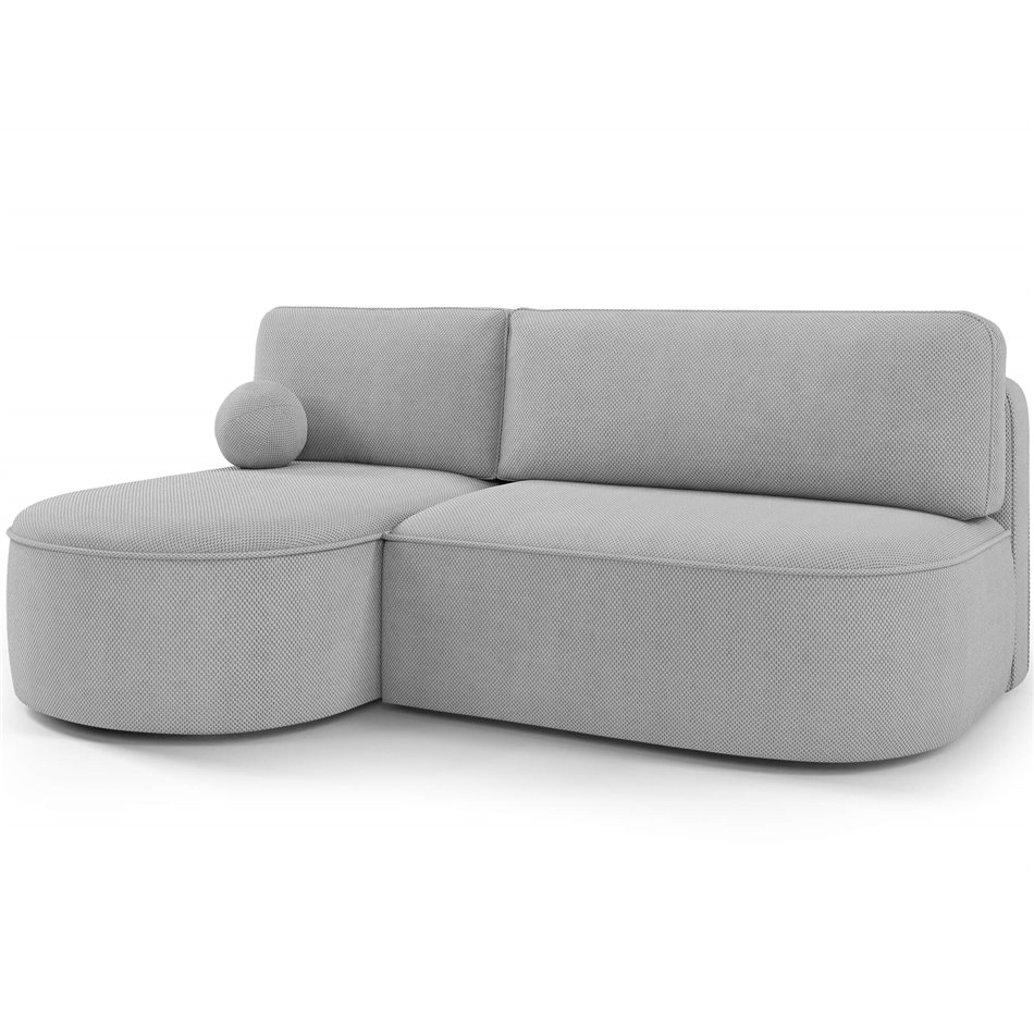 Corner sofa Elivosa L, sleeping function, Calmora 04, grey, H93x220x144cm