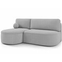 Corner sofa Elivosa L, sleeping function, Calmora 04, grey, H93x220x144cm