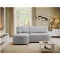 Corner sofa Elivosa L, sleeping function, Calmora 04, grey, H93x220x144cm