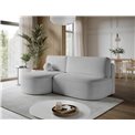 Corner sofa Elivosa L, sleeping function, Calmora 04, grey, H93x220x144cm
