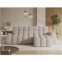 Corner sofa Eleedro R, electrically extendable, Calmora 18, beige, H98x283x165cm