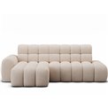 Corner sofa Eleedro L, electrically extendable, Jarell 20, corduroy, beige, H98x283x165cm