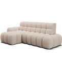 Corner sofa Eleedro L, electrically extendable, Jarell 20, corduroy, beige, H98x283x165cm