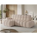 Corner sofa Eleedro L, electrically extendable, Jarell 20, corduroy, beige, H98x283x165cm