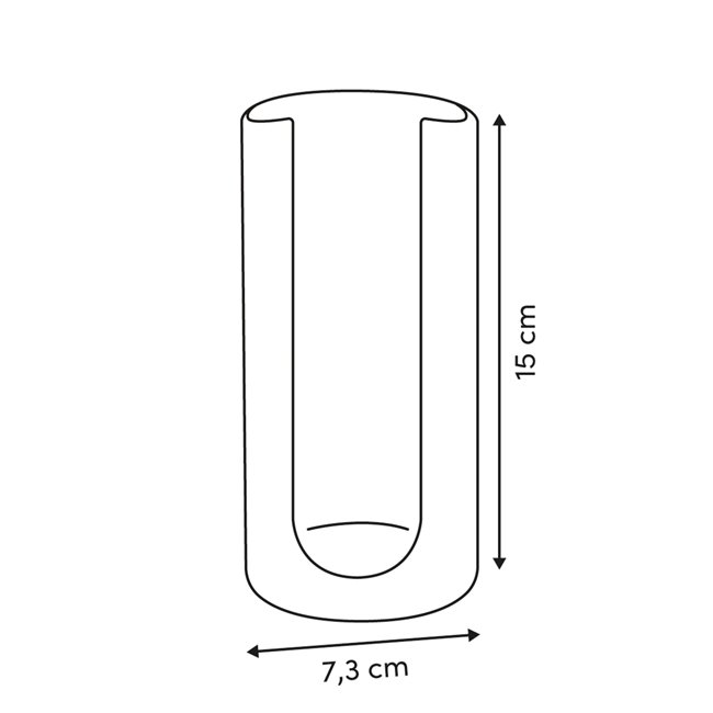 Cotton holder OLEYA, beige, D7.3cm H15cm