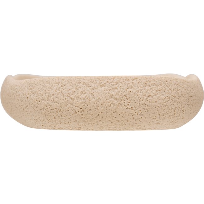 Soap dish OLEYA, beige, H2.3x13.1x9.2cm