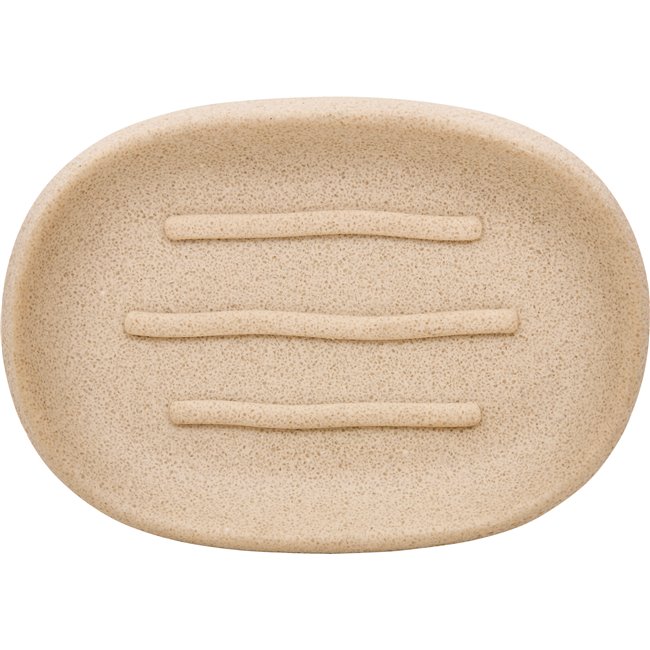 Soap dish OLEYA, beige, H2.3x13.1x9.2cm