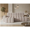 Corner sofa Eleedro L, electrically extendable, Calmora 18, beige, H98x283x165cm