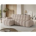 Corner sofa Eleedro L, electrically extendable, Calmora 18, beige, H98x283x165cm