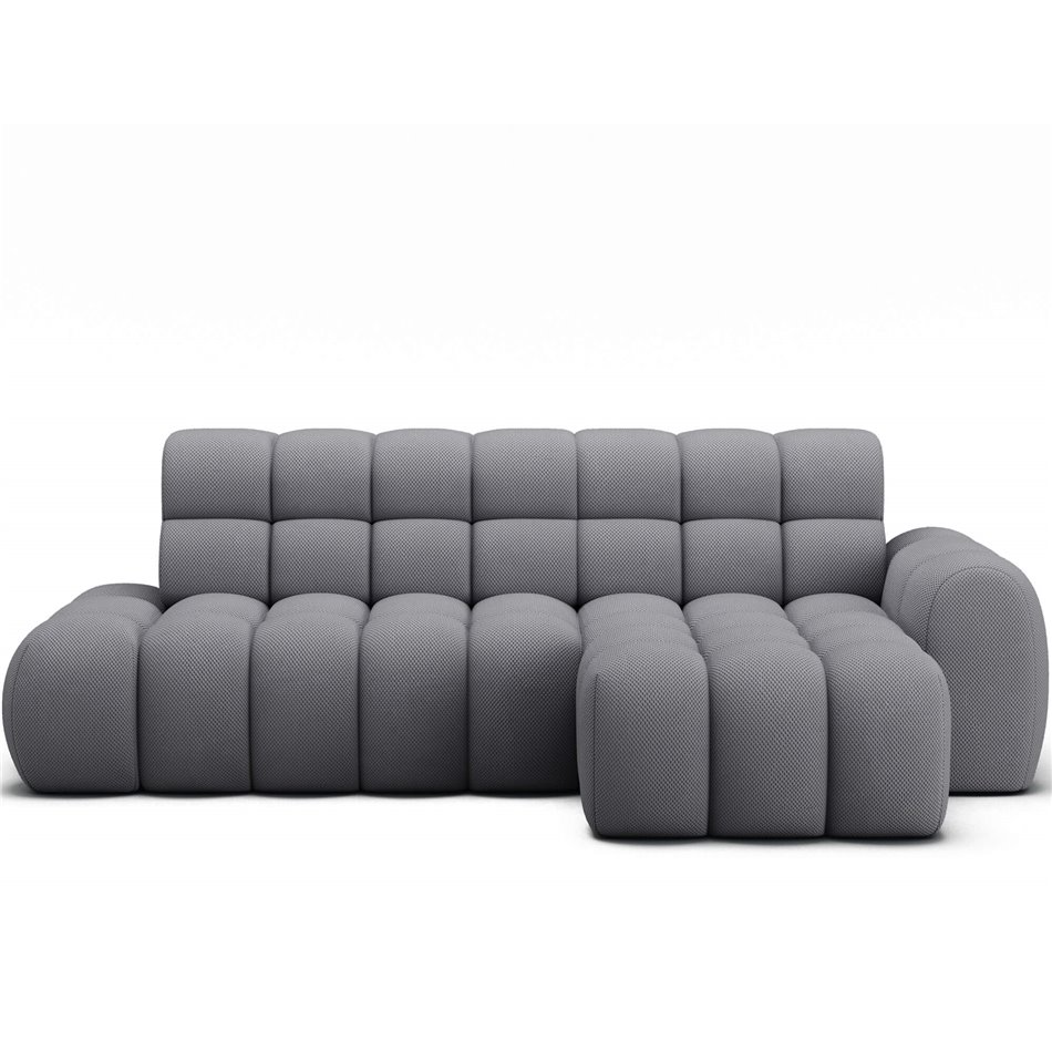 Corner sofa Eleedro R, electrically extendable, Calmora 05, grey, H98x283x165cm