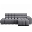 Corner sofa Eleedro R, electrically extendable, Calmora 05, grey, H98x283x165cm