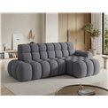 Corner sofa Eleedro R, electrically extendable, Calmora 05, grey, H98x283x165cm
