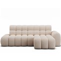 Corner sofa Eleedro R, electrically extendable, Jarell 20, corduroy, beige, H98x283x165cm