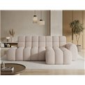 Corner sofa Eleedro R, electrically extendable, Jarell 20, corduroy, beige, H98x283x165cm