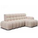 Corner sofa Eleedro R, electrically extendable, Jarell 20, corduroy, beige, H98x283x165cm