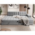 Corner sofa Elezalt R, sleeping function, Sola 04, grey, H82x240x150cm
