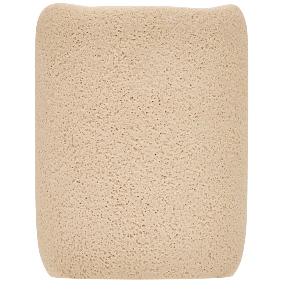 Teef brush holder OLEYA, beige, H9.9cm, D7.7cm