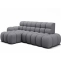 Corner sofa Eleedro L, electrically extendable, Calmora 05, grey, H98x283x165cm